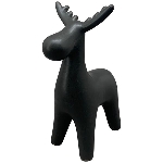Rentier XOXO, schwarz, Porzellan, 8,5x6,5x12 cm