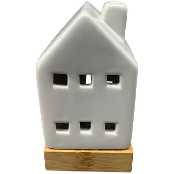 LED Haus CœuR, weiß, Dolomite, 6,5x6,5x12 cm