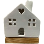 LED Haus CœuR, weiß, Dolomite, 11,5x6,5x14 cm