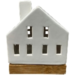 LED Haus CœuR, weiß, Dolomite, 11,5x6,5x14 cm