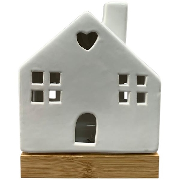 LED Haus CœuR, weiß, Dolomite, 13x6,5x17,5 cm