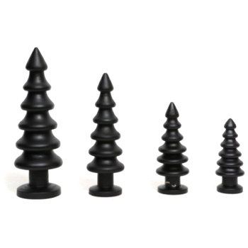 TannenBaum Sobre, schwarz, Holz, 10x10x31 cm
