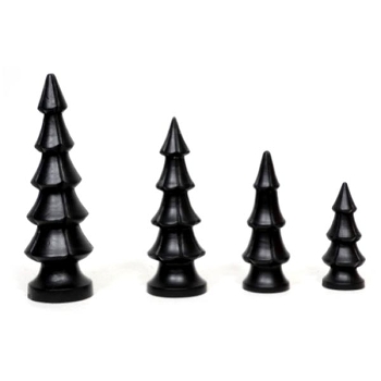 TannenBaum Dost, schwarz, Holz, 7,5x7,5x30,5 cm
