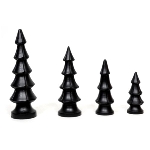 TannenBaum Dost, schwarz, Holz, 7,5x7,5x30,5 cm