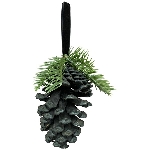 Zapfenhänger Aride, schwarz, Zapfen, 12x9x22 cm