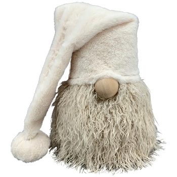 Wichtel Gnom RUNT, creme, Stoff, 19x19x33 cm
