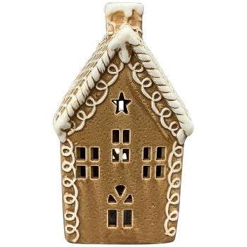 LebkuchenHaus mit LED Gingerbread, Dolomite, 11x8,5x21 cm