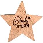 GlücksStern Dost, natur, Holz, 5x5x3 cm