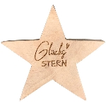 GlücksStern Dost, natur, Holz, 9x9x3 cm