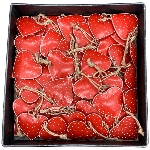 HerzHänger Teal, rot,  Metall, 6x1x6 cm