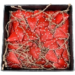HerzHänger Teal, rot, Metall, 4x0,5x6 cm
