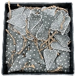 HerzHänger Teal, grau,  Metall, 5,5x0,5x8 cm