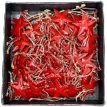 SternHänger Enamel, rot, Metall, 5x0,5x5 cm