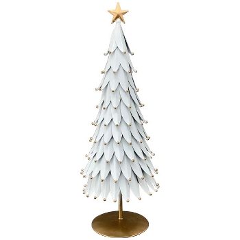 TannenBaum Clairblanc, weiß, Metall, 24x24x55 cm