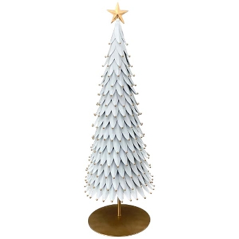 TannenBaum Clairblanc, weiß, Metall, 35x35x84 cm