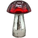 Pilz Vitreous, rot, Glas, 6x6x9,5 cm