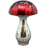 Pilz Vitreous, rot, Glas, 12x12x18,5 cm