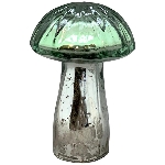 Pilz Vitreous, grün, Glas, 6x6x9,5 cm