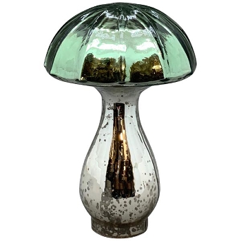 Pilz Vitreous, grün, Glas, 12x12x18,5 cm