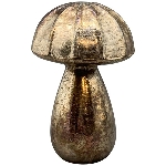 Pilz Vitreous, silber, Glas, 9x9x13 cm