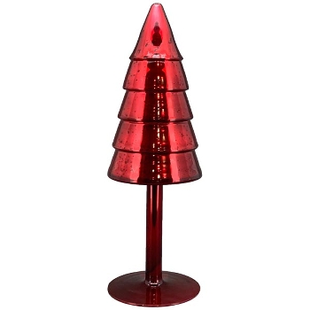 TannenBaum Vitreous, rot, Glas, 10x10x31 cm