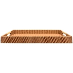 Tablett AVOIR, braun, MDF/PU, 42x28x4 cm