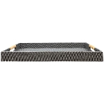 Tablett AVOIR, grau, MDF/PU, 42x28x4 cm