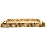 Tablett AVOIR, beige, MDF/PU, 42x28x4 cm