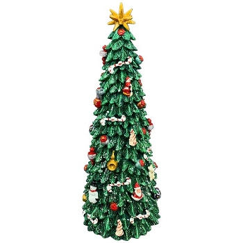 SpielUhr TannenBaum Noél, bunt, Polyresin/Metall, 12x12x30 cm