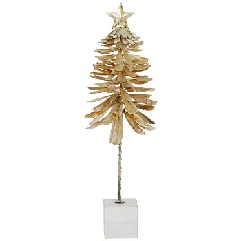 TannenBaum Aurum, Metall/Marmor, gold, 22x22x70 cm