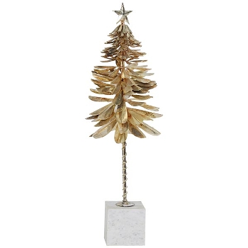 TannenBaum Aurum, Metall/Marmor, gold, 28x28x97 cm