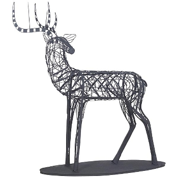 Rentier Sobre, Metall, schwarz, 137x49x136 cm