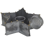 KerzenHalter Junker, Metall, zink, 12x10x5 cm