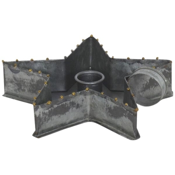 KerzenHalter Junker, Metall, zink, 16x15x5 cm
