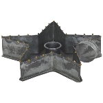 KerzenHalter Junker, Metall, zink, 16x15x5 cm