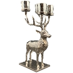 RentierKerzenHalter GROS, silber, Aluminium, 28x20,5x45,75 cm