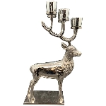 RentierKerzenHalter GROS, silber, Aluminium, 38x25,5x61 cm
