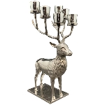 RentierKerzenHalter GROS, silber, Aluminium, 38x25,5x61 cm