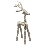 Rentier GROS, silber, Aluminium, 13x8x26 cm