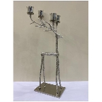 RentierKerzenHalter GROS, silber, Aluminium, 33x21,5x76,5 cm