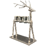 RentierKerzenHalter GROS, silber, Aluminium, 33x15,5x40,5 cm