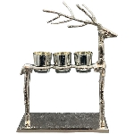 RentierKerzenHalter GROS, silber, Aluminium, 33x15,5x40,5 cm