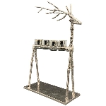 RentierKerzenHalter GROS, silber, Aluminium, 40,5x16,5x56 cm