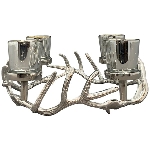 KerzenHalter GROS, silber, Aluminium, 30x30x12 cm