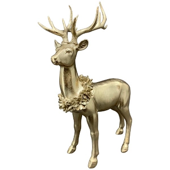 Rentier Lilian, Polyresin, gold, 26,5x14,2x39,4 cm