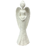 Engel Lilian, Polyresin, weiß, 9,3x7,2x26 cm