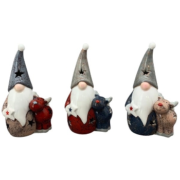 Santa LED Chrissie, Dolomite, 8,5x5,5x15,5 cm