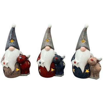Santa LED Chrissie, Dolomite, 8,5x5,5x15,5 cm