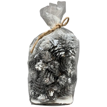 Zapfen Aride, natur/weiß, Zapfen, 10x14x10 cm