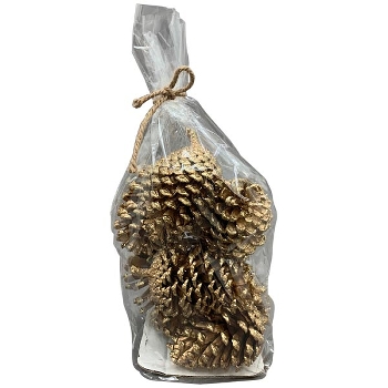 Zapfen Aride, gold, Zapfen, 13,5x21x13,5 cm